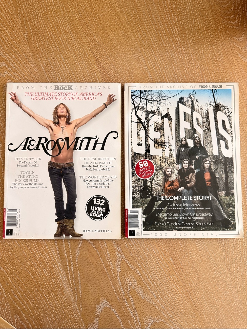 Aerosmith and Genesis From the Archives Bookazine Set of 2